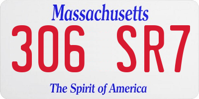 MA license plate 306SR7
