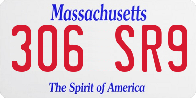 MA license plate 306SR9