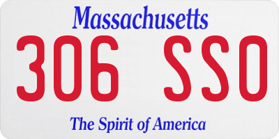 MA license plate 306SS0