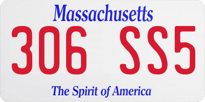 MA license plate 306SS5