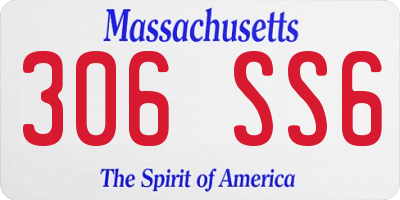 MA license plate 306SS6