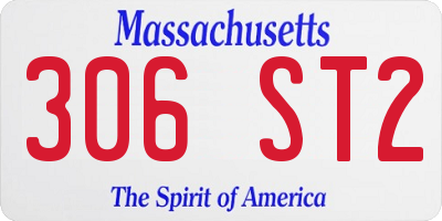 MA license plate 306ST2