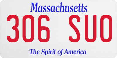 MA license plate 306SU0