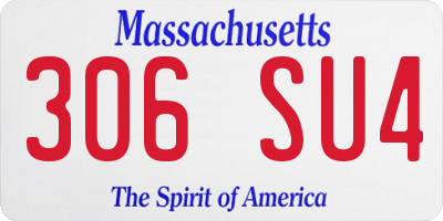 MA license plate 306SU4