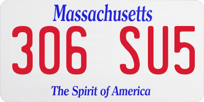 MA license plate 306SU5