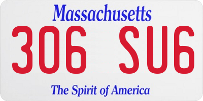 MA license plate 306SU6
