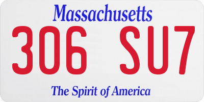 MA license plate 306SU7