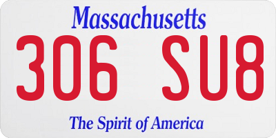MA license plate 306SU8