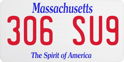 MA license plate 306SU9