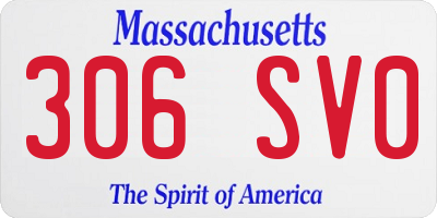 MA license plate 306SV0