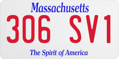 MA license plate 306SV1