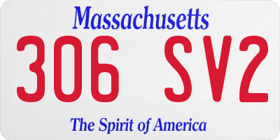 MA license plate 306SV2