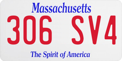MA license plate 306SV4