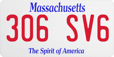 MA license plate 306SV6