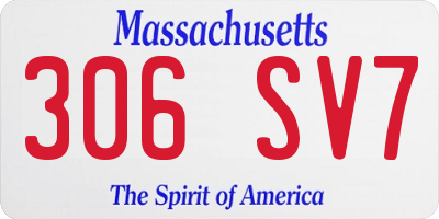 MA license plate 306SV7