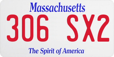MA license plate 306SX2