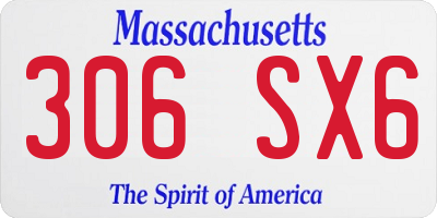 MA license plate 306SX6