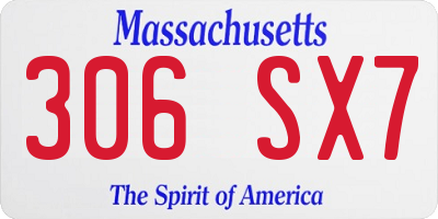 MA license plate 306SX7