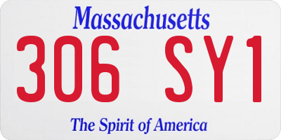 MA license plate 306SY1