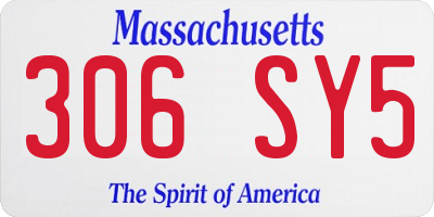 MA license plate 306SY5
