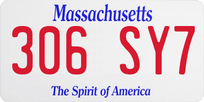 MA license plate 306SY7