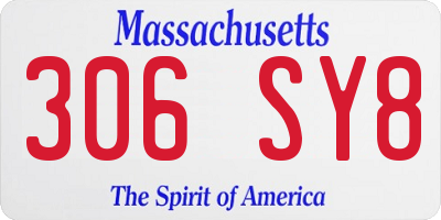 MA license plate 306SY8