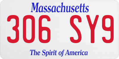 MA license plate 306SY9