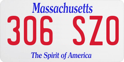 MA license plate 306SZ0