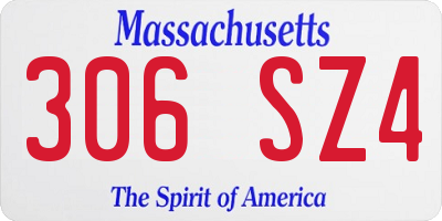 MA license plate 306SZ4