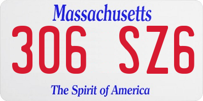 MA license plate 306SZ6