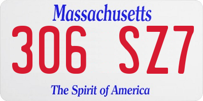 MA license plate 306SZ7