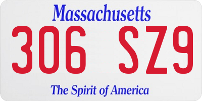 MA license plate 306SZ9