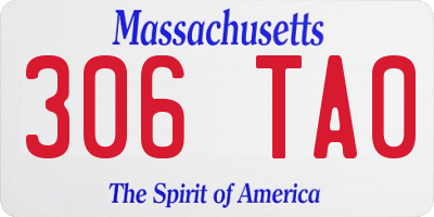MA license plate 306TA0