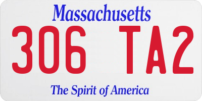MA license plate 306TA2