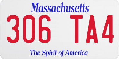 MA license plate 306TA4