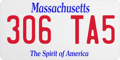 MA license plate 306TA5