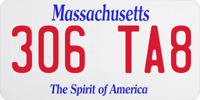 MA license plate 306TA8