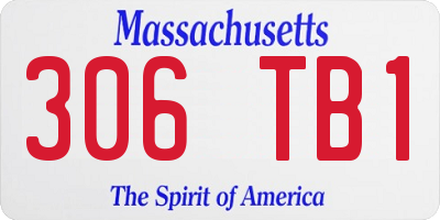 MA license plate 306TB1