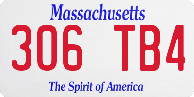 MA license plate 306TB4