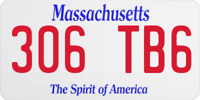 MA license plate 306TB6