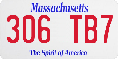 MA license plate 306TB7