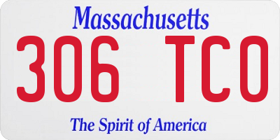MA license plate 306TC0