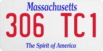 MA license plate 306TC1