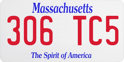 MA license plate 306TC5