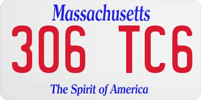 MA license plate 306TC6