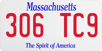 MA license plate 306TC9