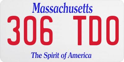 MA license plate 306TD0