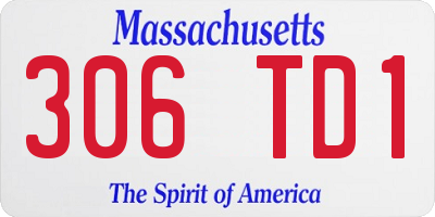 MA license plate 306TD1