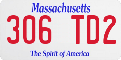MA license plate 306TD2