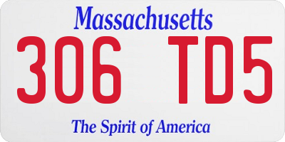 MA license plate 306TD5